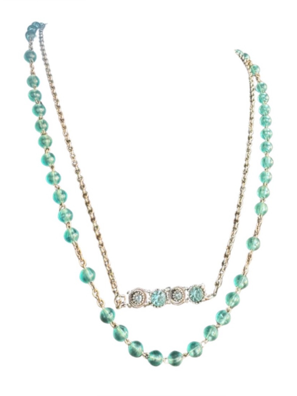 Artisan Made Blue Rhinestone Necklace